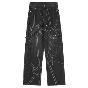 Spider Web Cargo Jeans