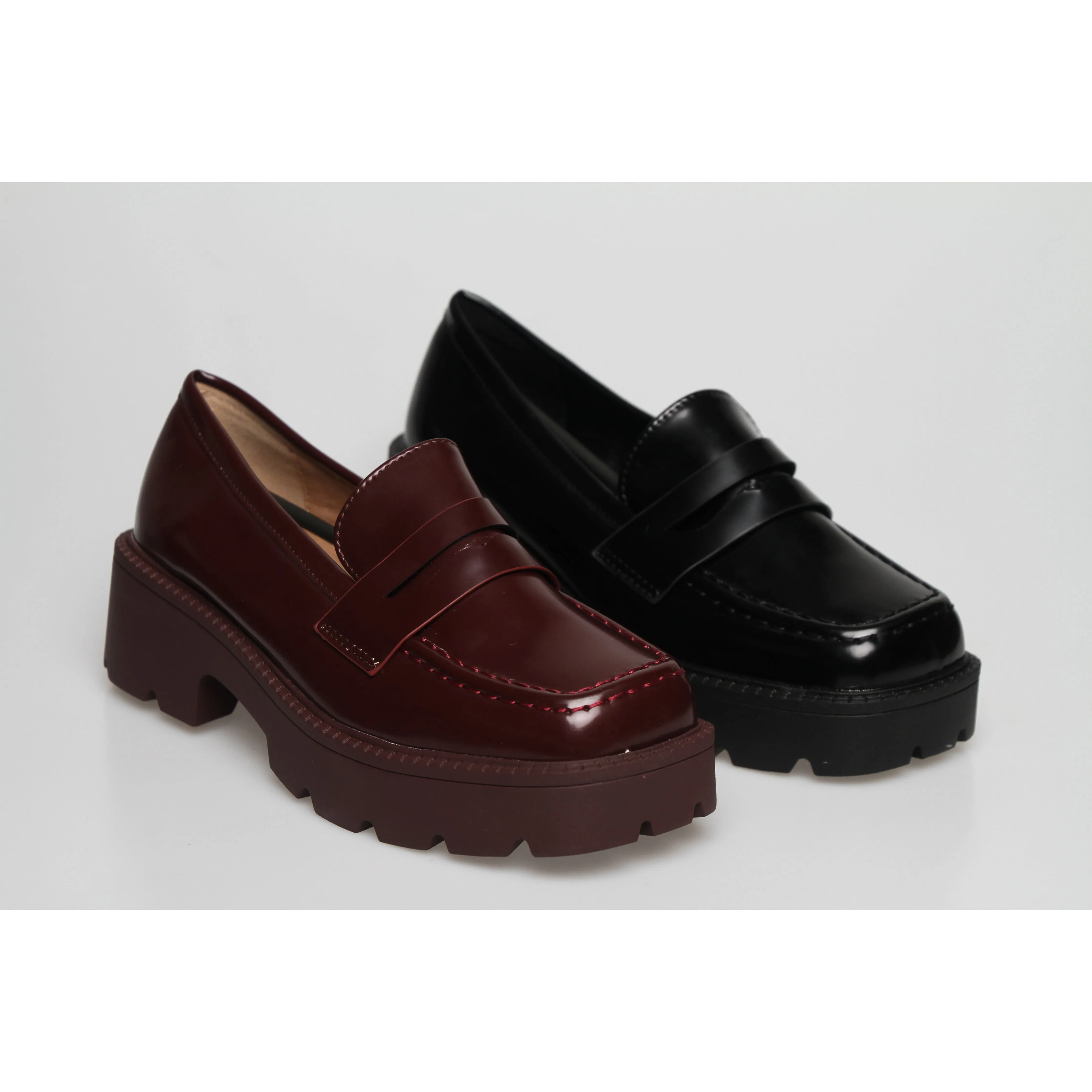 Square Toe Platform Oxford Chunky Heel Shoes