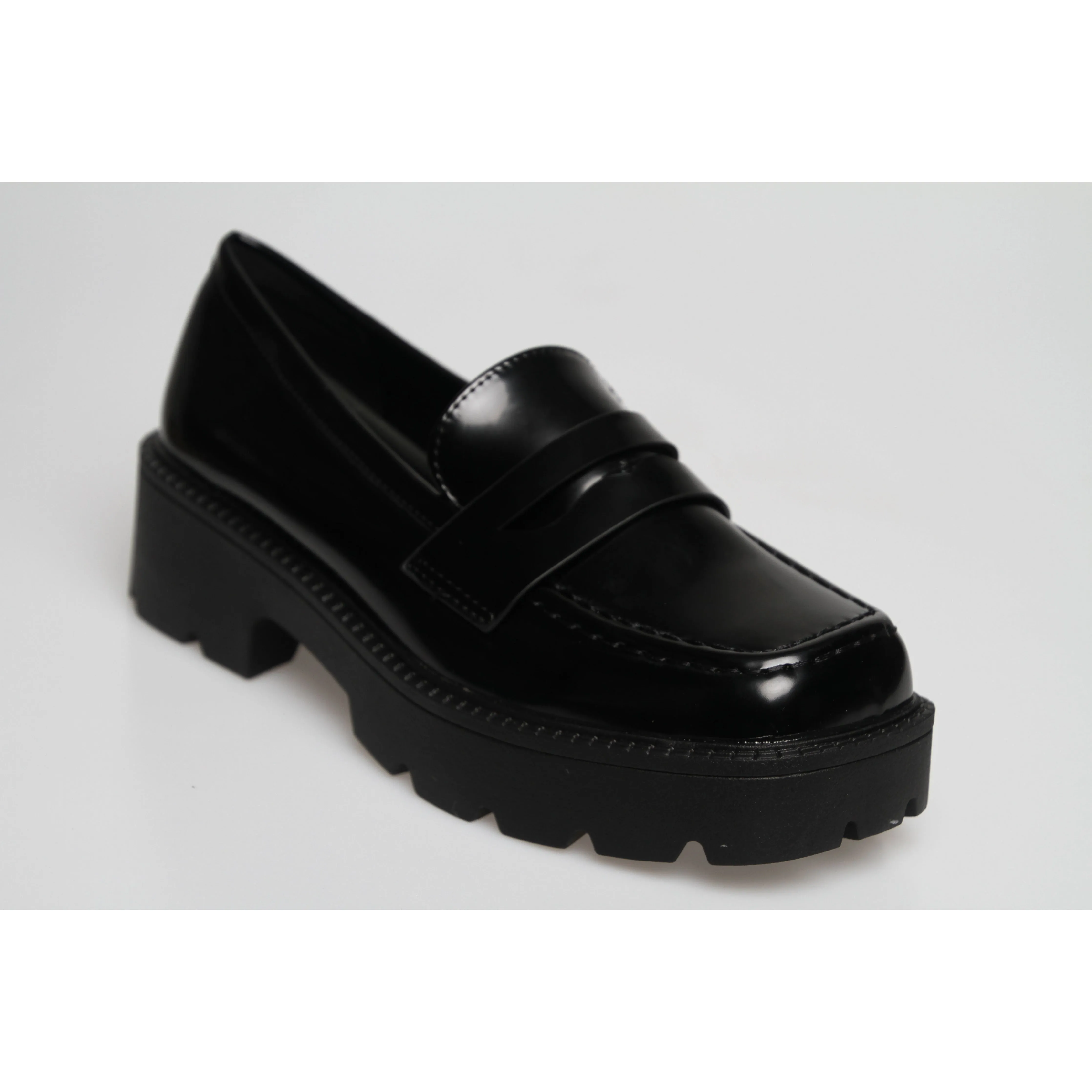 Square Toe Platform Oxford Chunky Heel Shoes