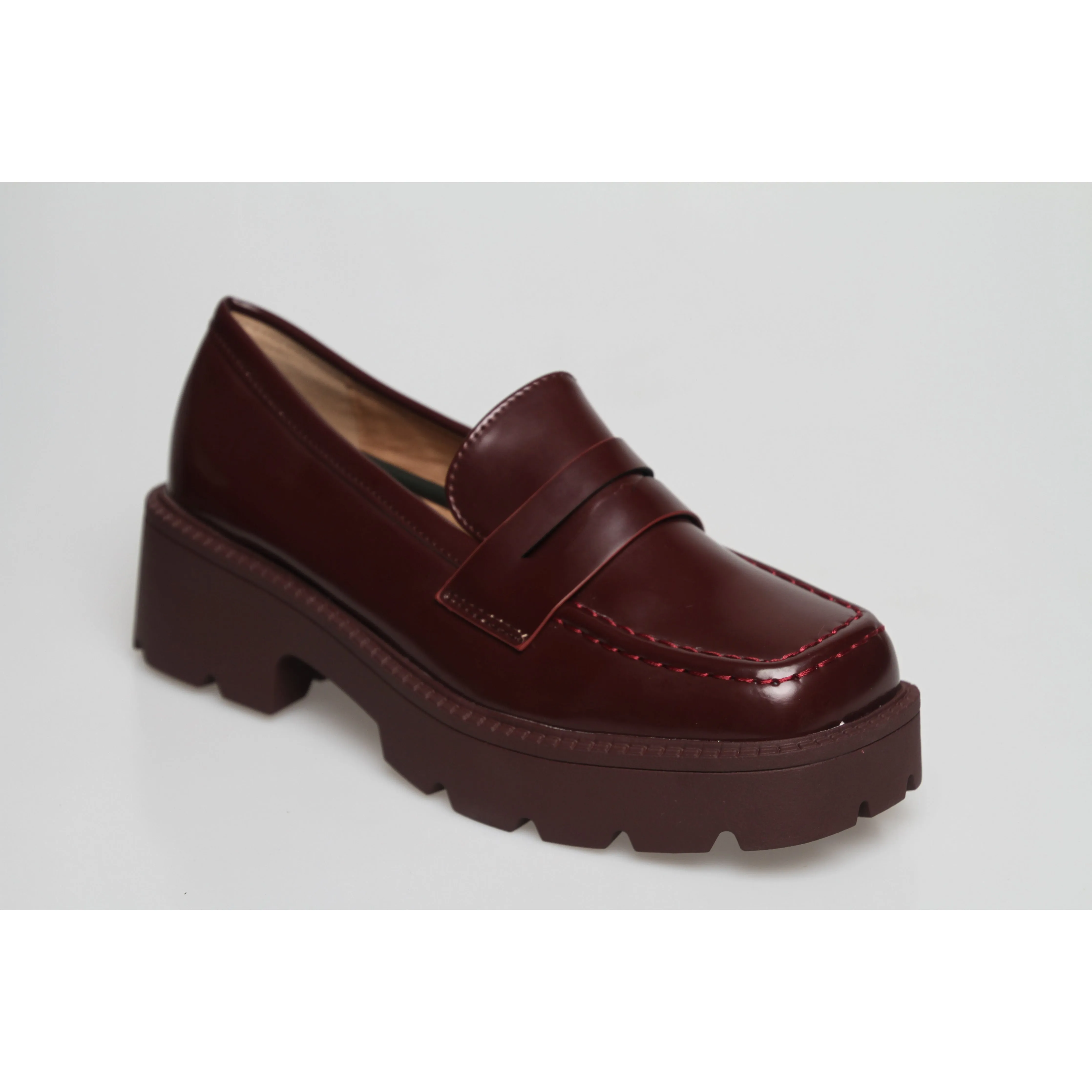 Square Toe Platform Oxford Chunky Heel Shoes