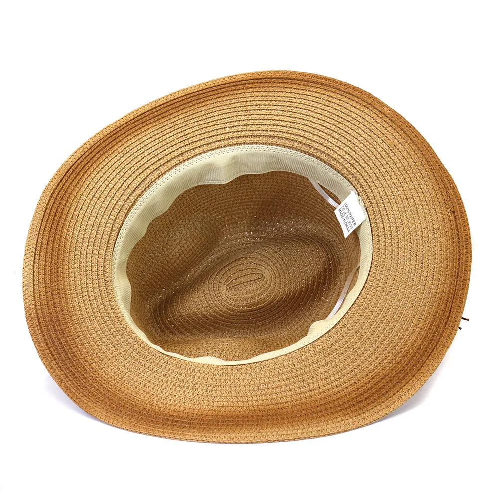 Straw Cowboy Hats Men and Women Beach Hat Outdoor Straw Hat