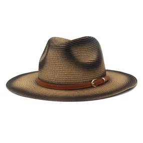 Straw Cowboy Hats Men and Women Outdoor Seaside Sun Protection Sun Shade Fashion