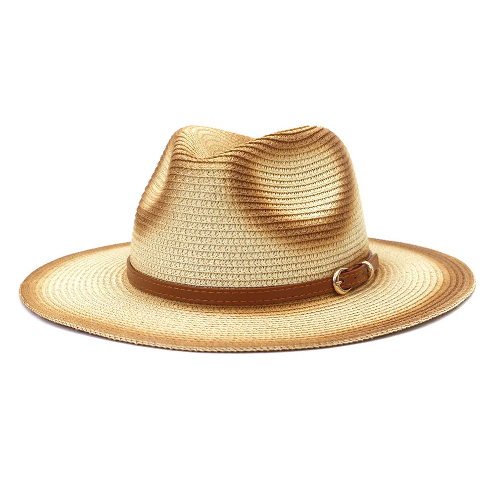 Straw Cowboy Hats Men and Women Outdoor Seaside Sun Protection Sun Shade Fashion