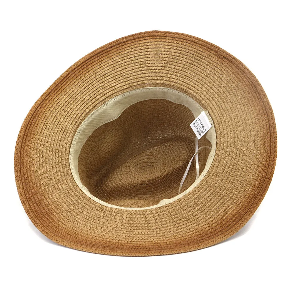 Straw Cowboy Hats Men and Women Outdoor Seaside Sun Protection Sun Shade Fashion