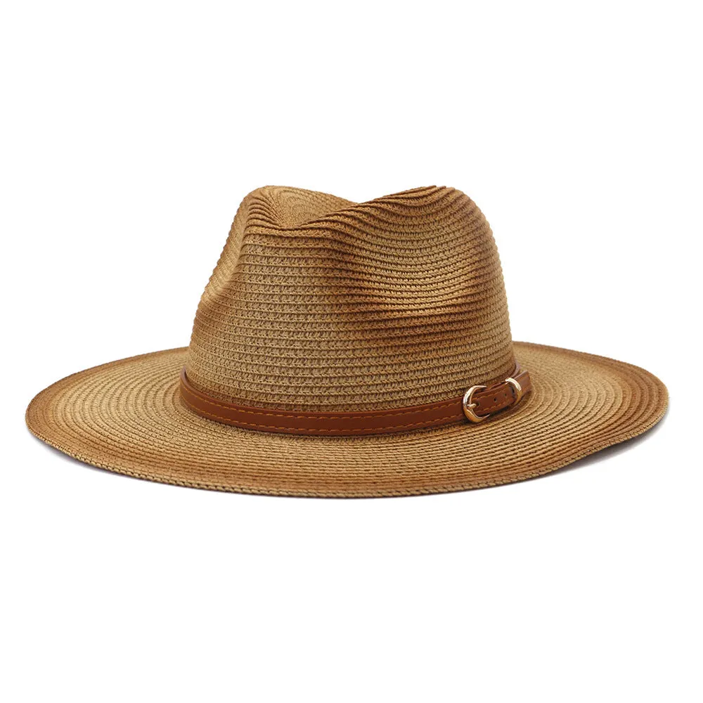 Straw Cowboy Hats Men and Women Outdoor Seaside Sun Protection Sun Shade Fashion