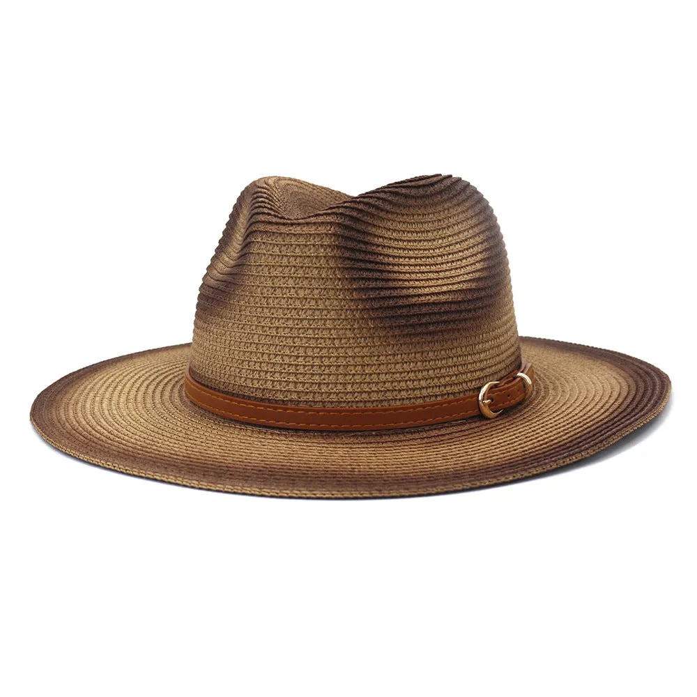 Straw Cowboy Hats Men and Women Outdoor Seaside Sun Protection Sun Shade Fashion