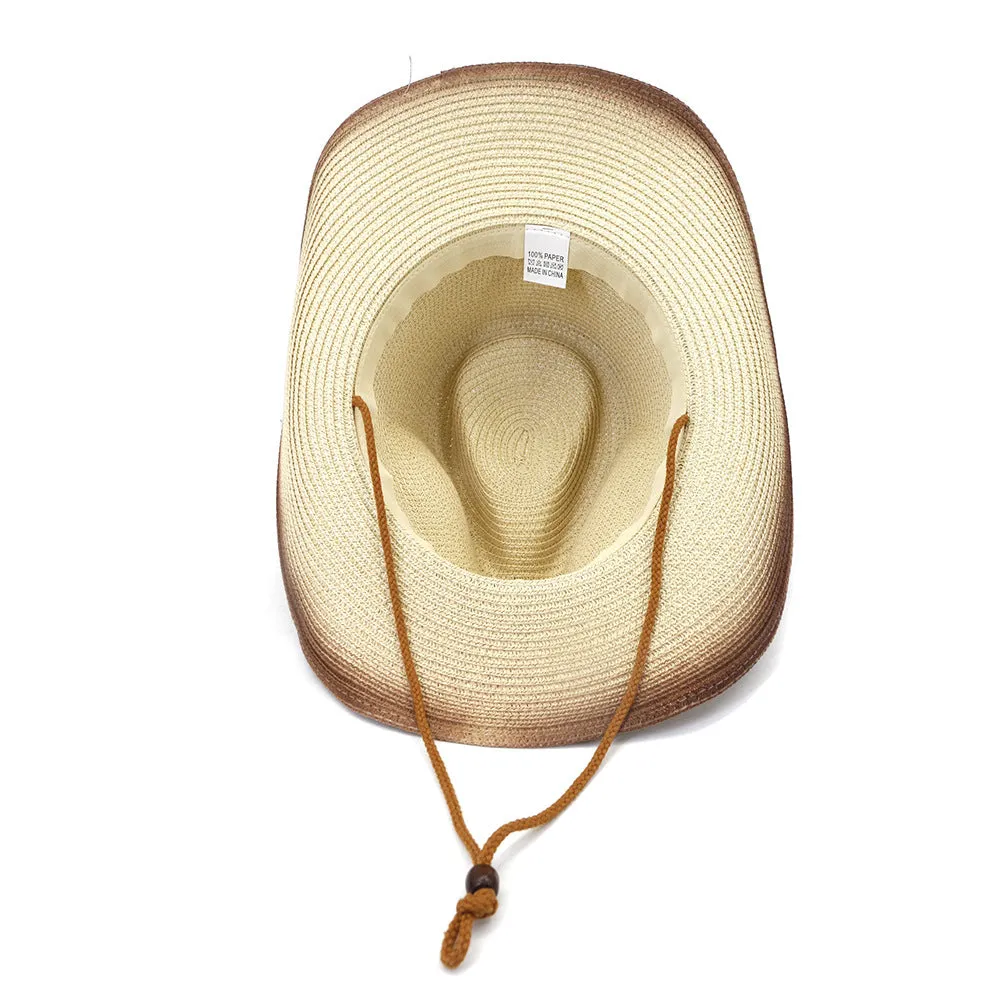 Straw Cowboy Hats Spring and Summer Men and Women Outdoor Seaside Sun Protection Hat Beach Hat