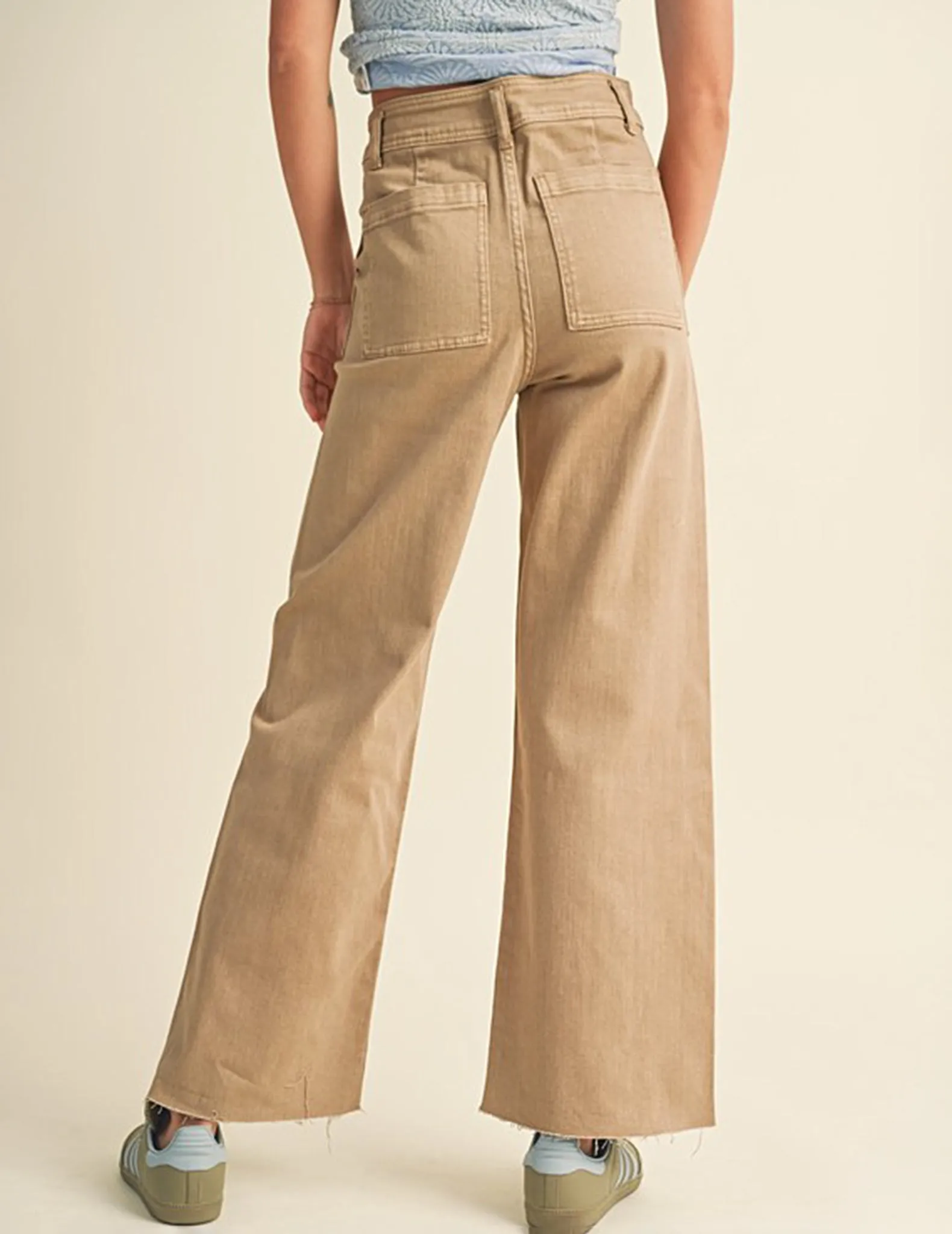 Suki Stretch Cotton Wide Leg Pants