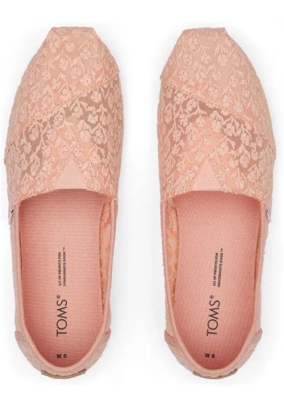 Toms Women Alpargata Orange Peach Blush Posy