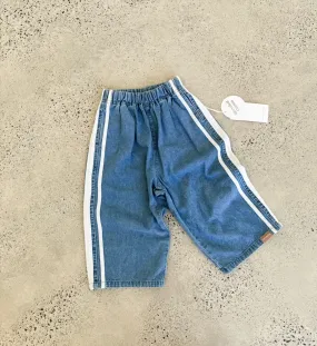 Tricky Track Pant - Side Stripe Blue