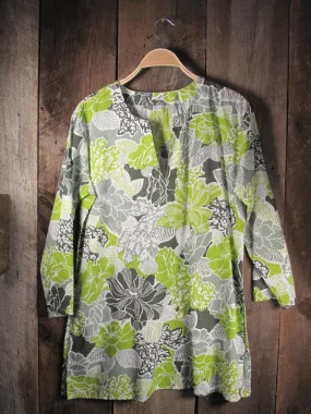 Tunic Bright Green and Gray