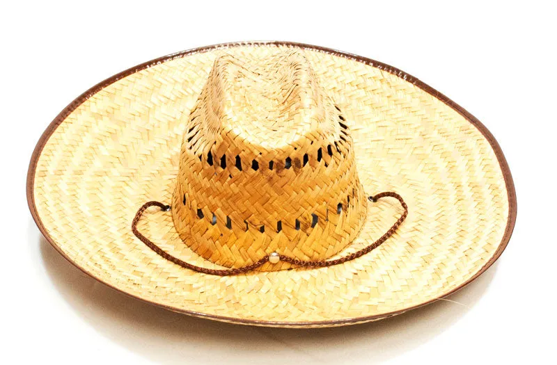 Vented Foldable Wide Brim Sombrero Straw Hats