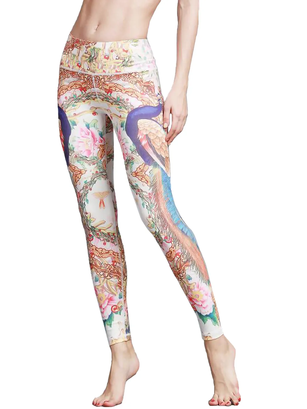 Yoga Running Pants High Waist Printed Leggings Workout Tights