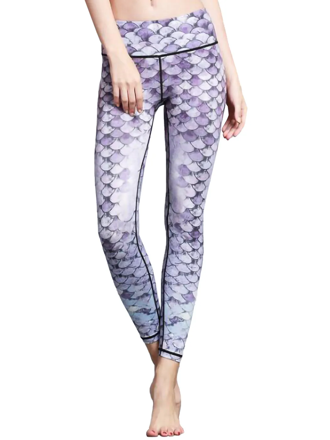 Yoga Running Pants High Waist Printed Leggings Workout Tights