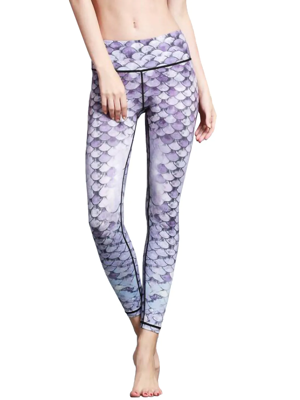 Yoga Running Pants High Waist Printed Leggings Workout Tights