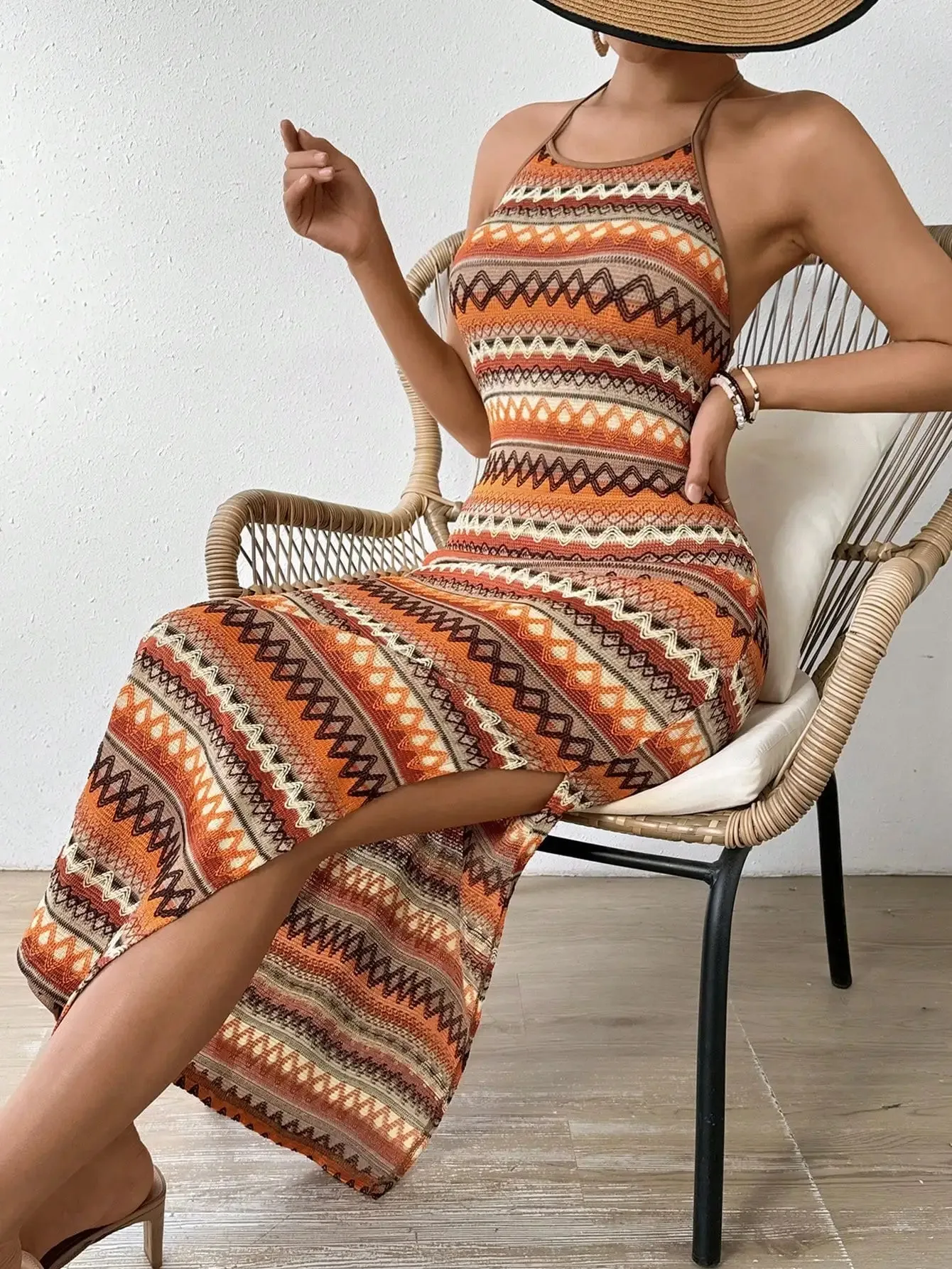 ZigZag Patterned Boho Dress