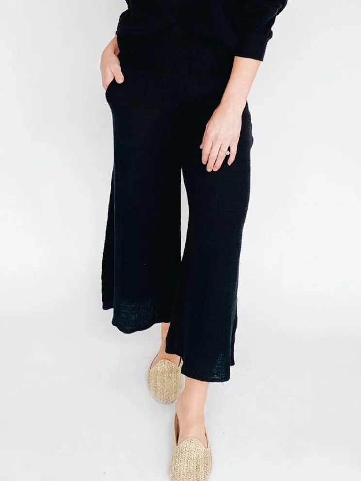 Zoe Smocked Pant Black